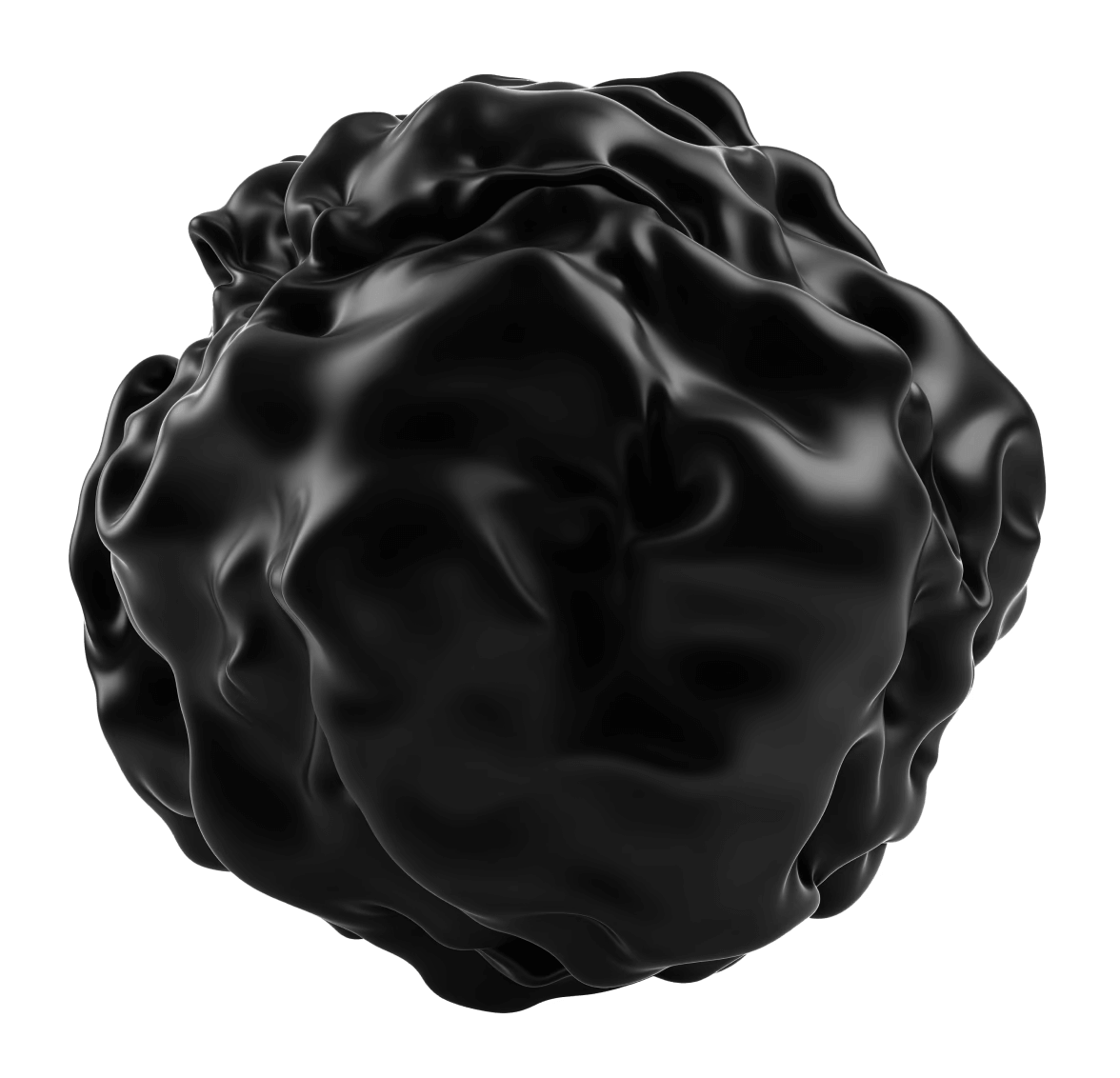 Black Liquid Abstract Sphere
